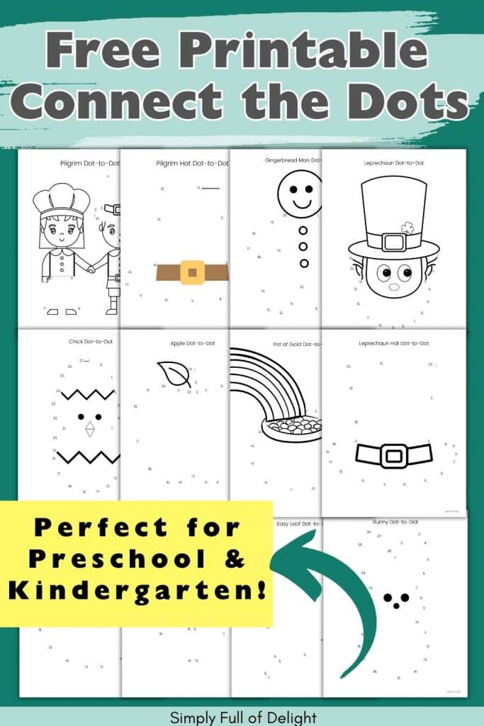 Free printable Connect the dots pages for preschool and kindergarten