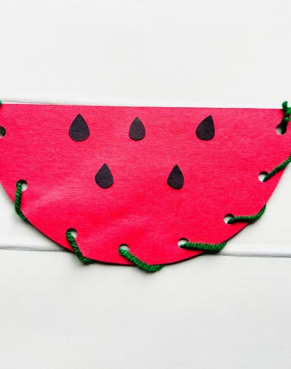 paper watermelon craft for kids