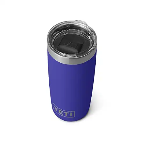YETI Rambler 10 oz Tumbler, Stainless Steel, Vacuum Insulated with MagSlider Lid, Offshore Blue