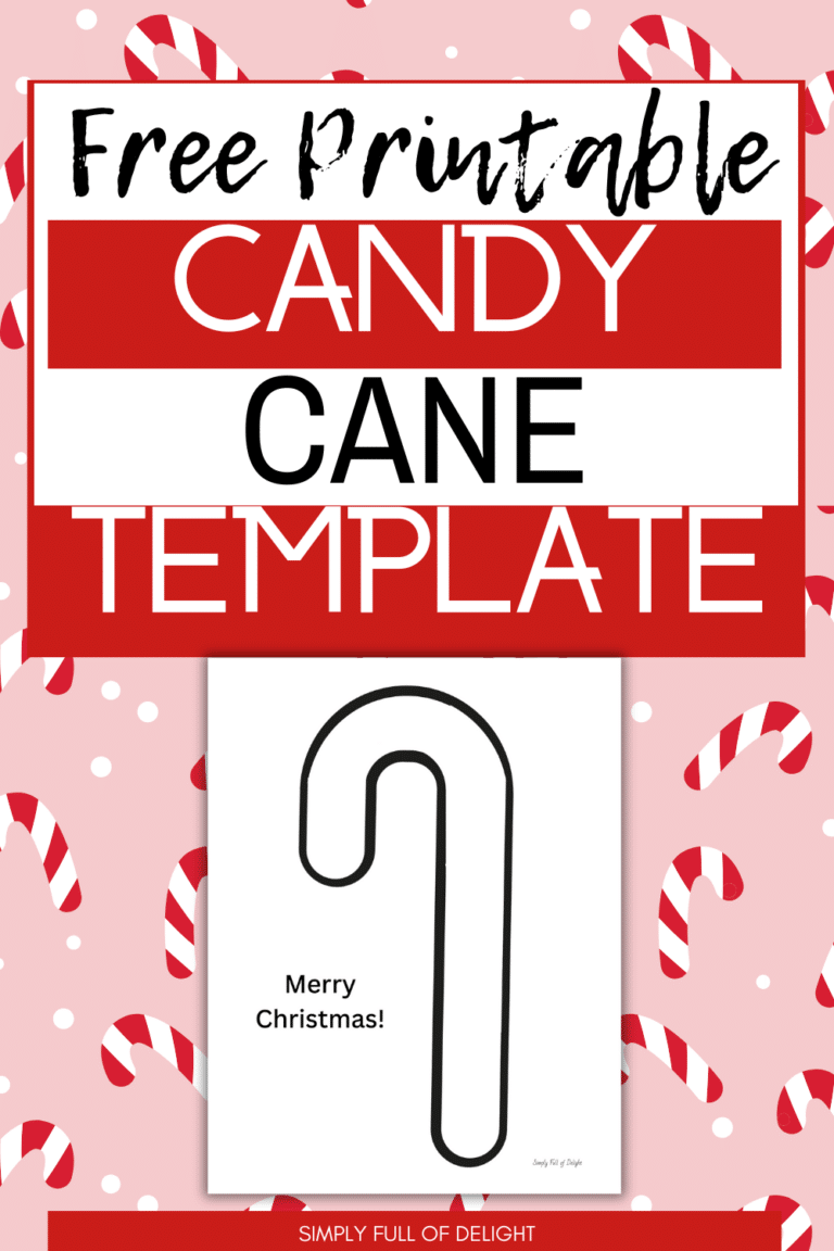 Easy Preschool Candy Cane Craft (with Free Printable) - Simply Full of ...
