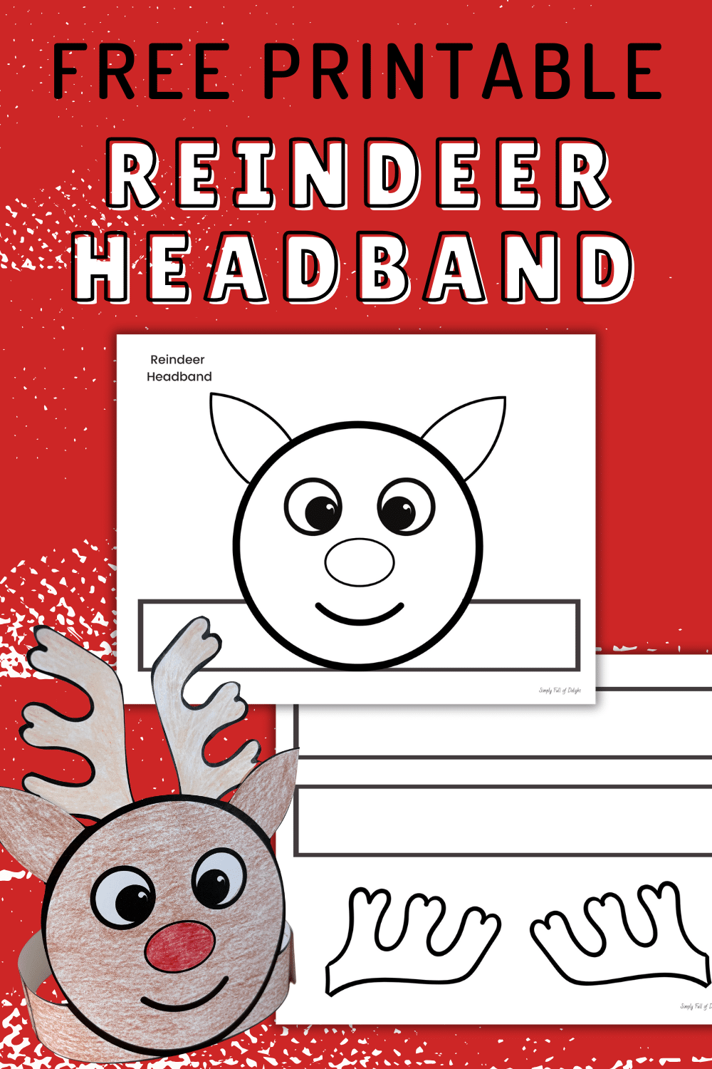 Free Printable Reindeer Headband Craft for Christmas Simply Full of Free Printable Reindeer Headband Craft for Christmas Simply Full of