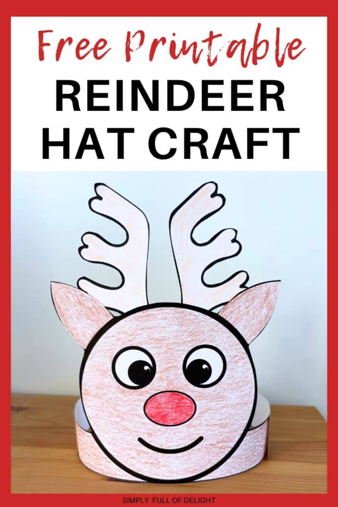 Free Printable reindeer Hat craft