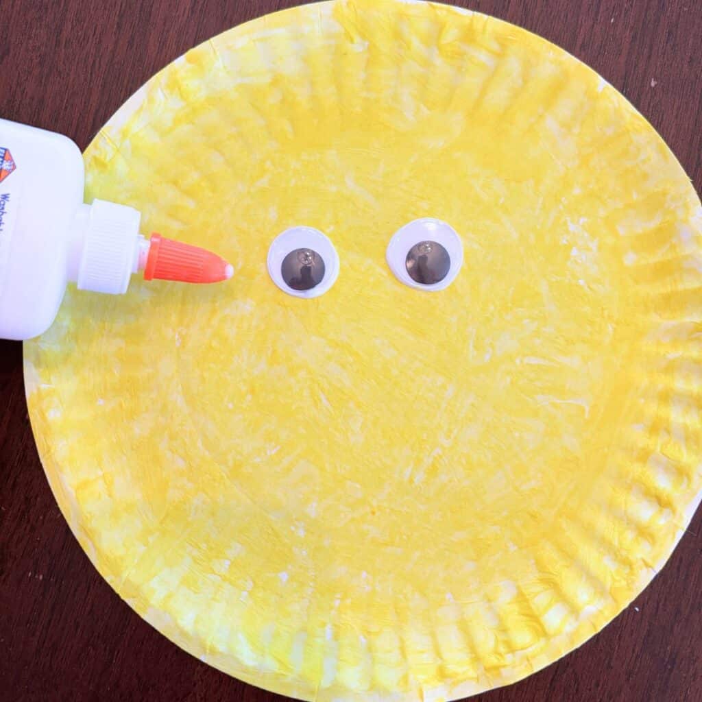 adding the googly eyes