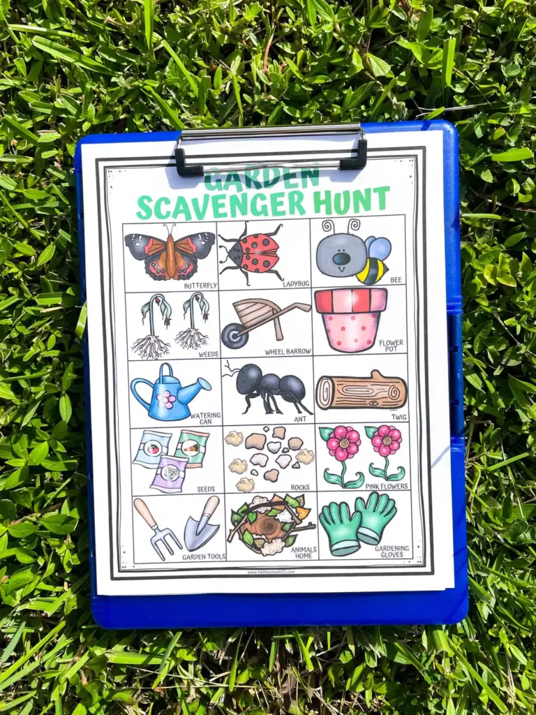 Garden Scavenger Hunt by Homeschool of 1.