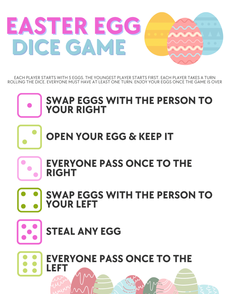 Free Printable Candy Dice Game from Two Kids and a Coupon.