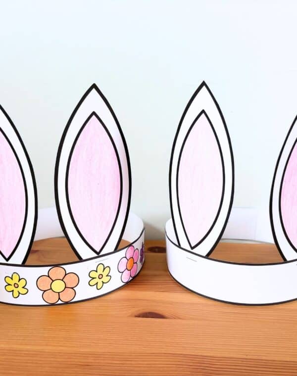 Easter Bunny ears headband free printable