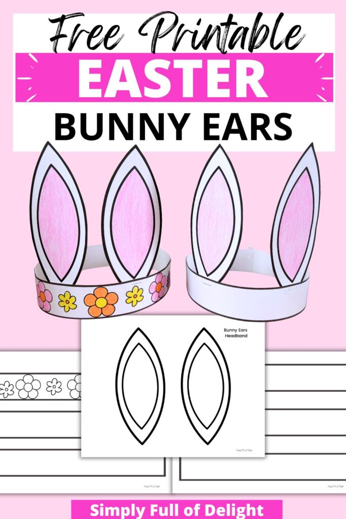 Easter bunny ears template free printable