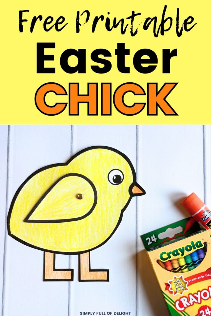 free printable Easter chick craft