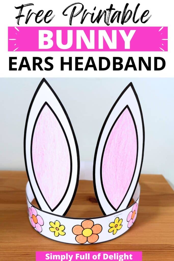 bunny ears headband template free printable