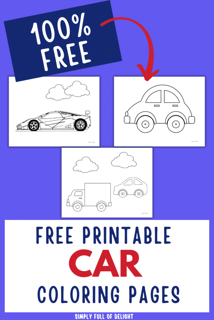 100% free printable car coloring pages for kids