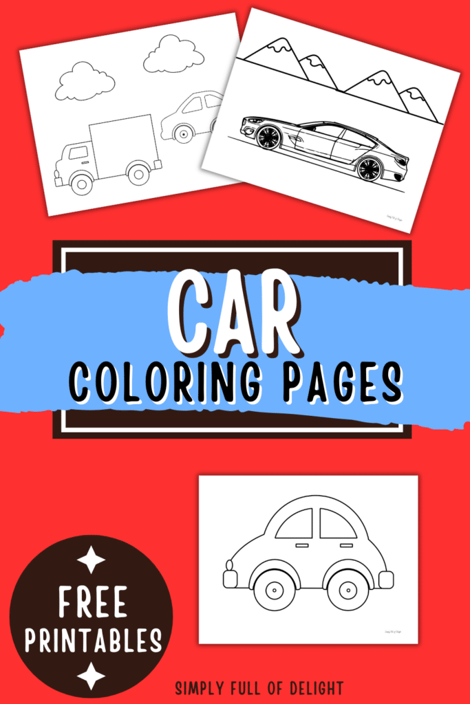 car coloring pages free printables