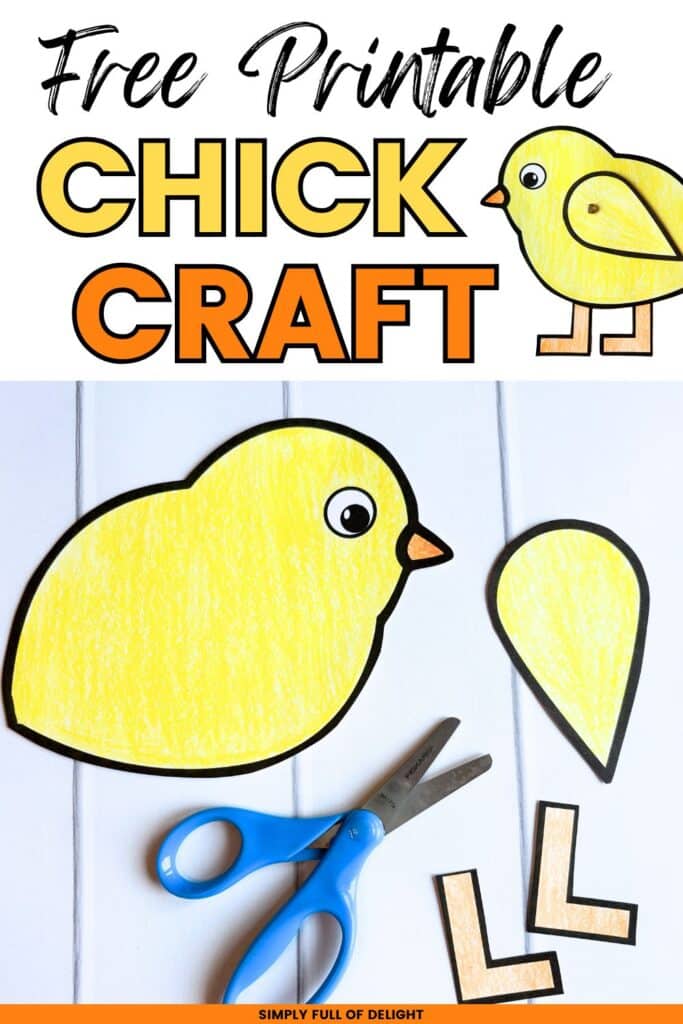Free printable chick craft for kids