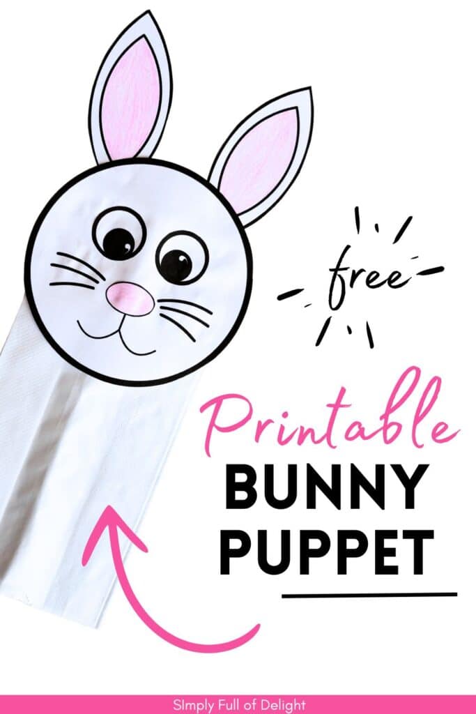 free printable bunny puppet