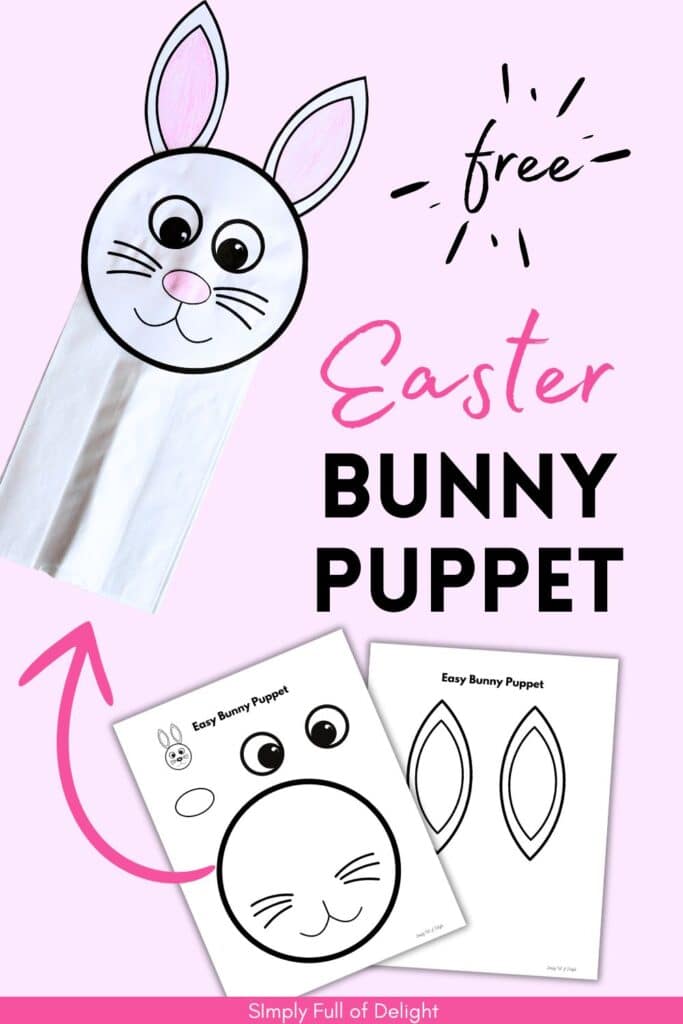 free Easter bunny puppet template