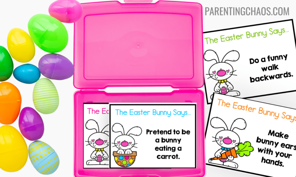 The Easter Bunny Says Printable Game by Parenting Chaos.