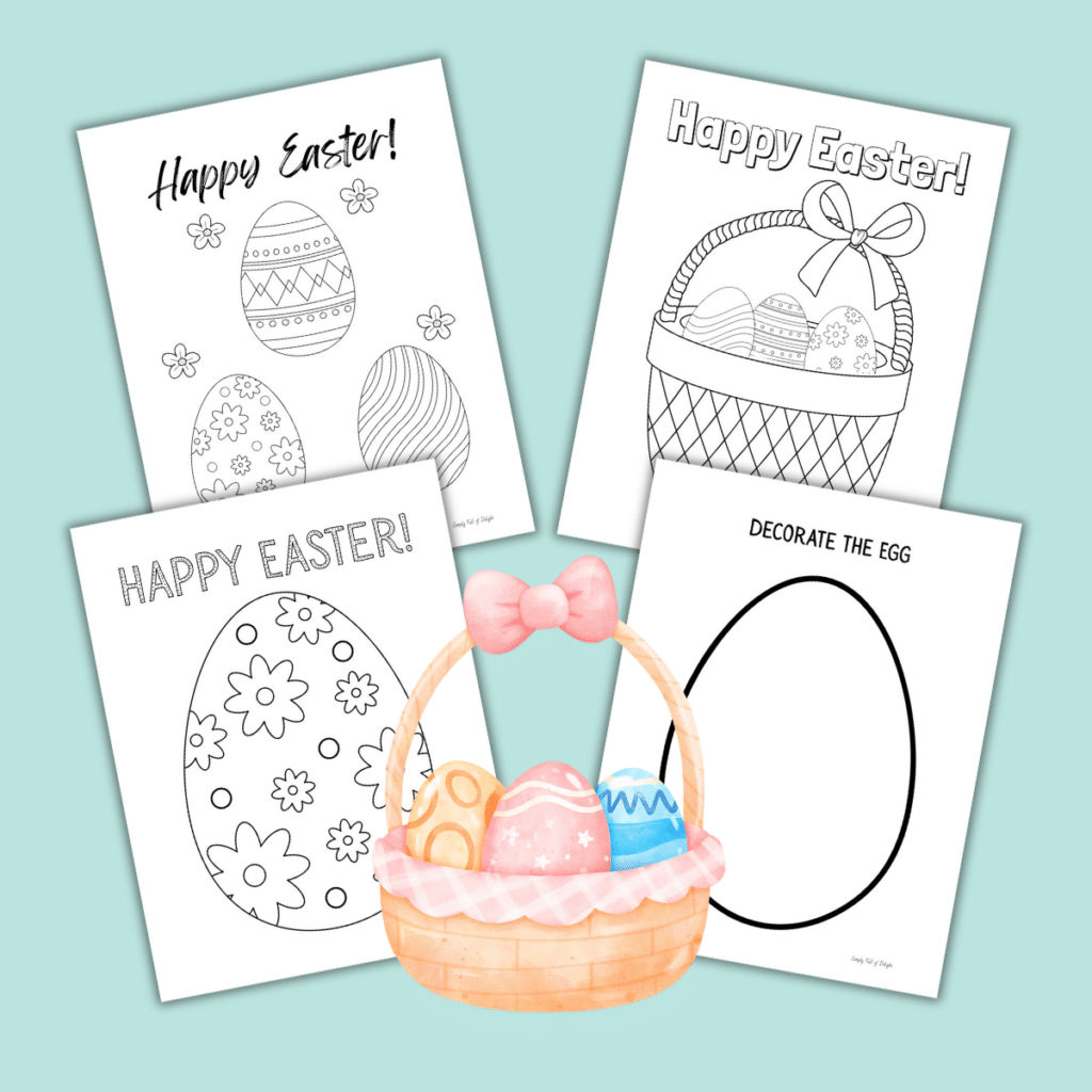 Easter egg coloring pages free printable