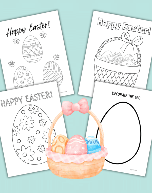 Easter egg coloring pages free printable