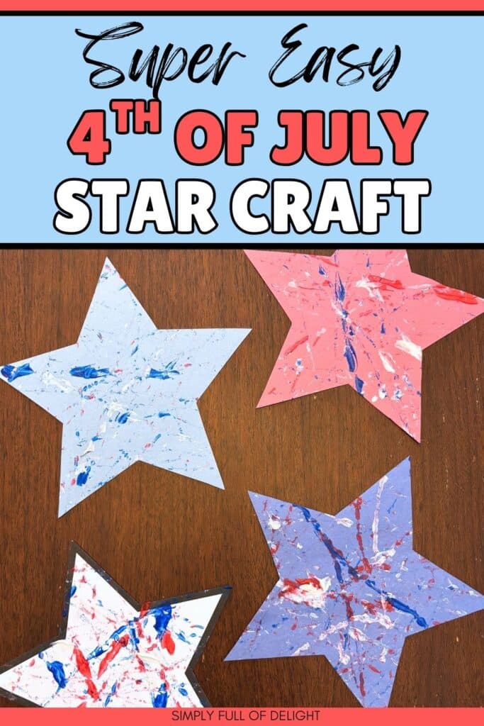 super easy 4th of July Star Craft for kids