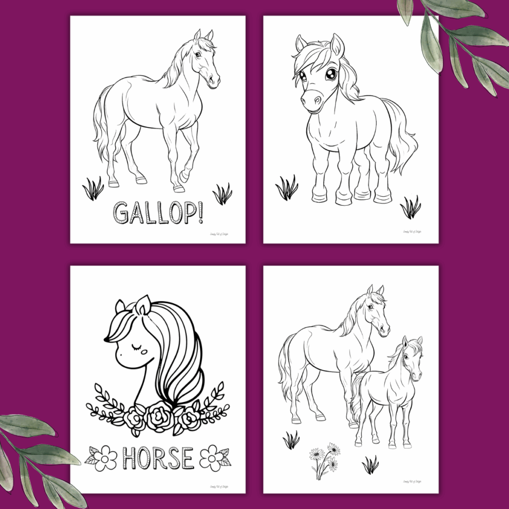 free printable horse coloring pages for kids