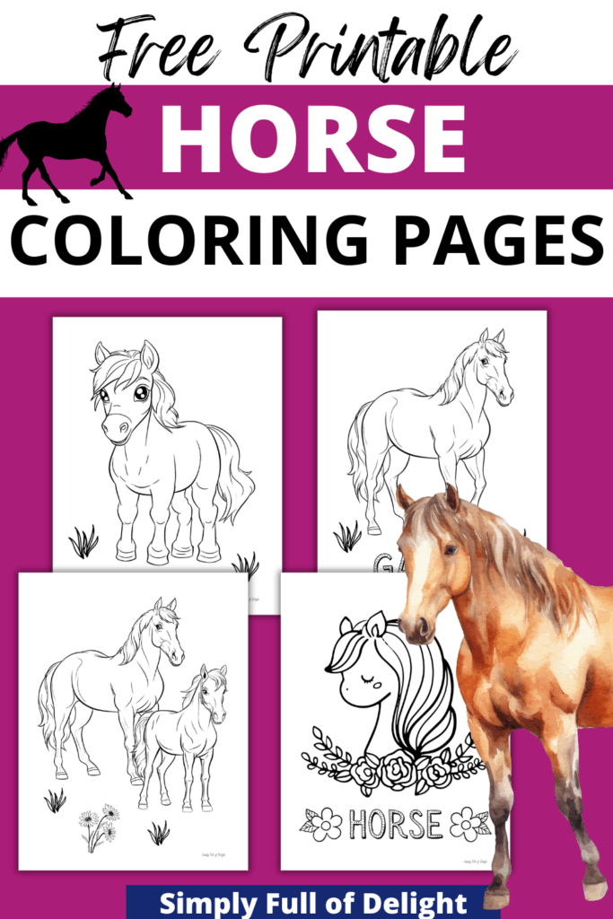 free printable horse coloring sheets