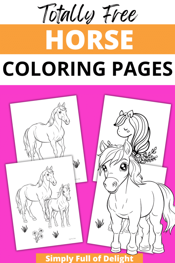 totally free horse coloring pages for kids