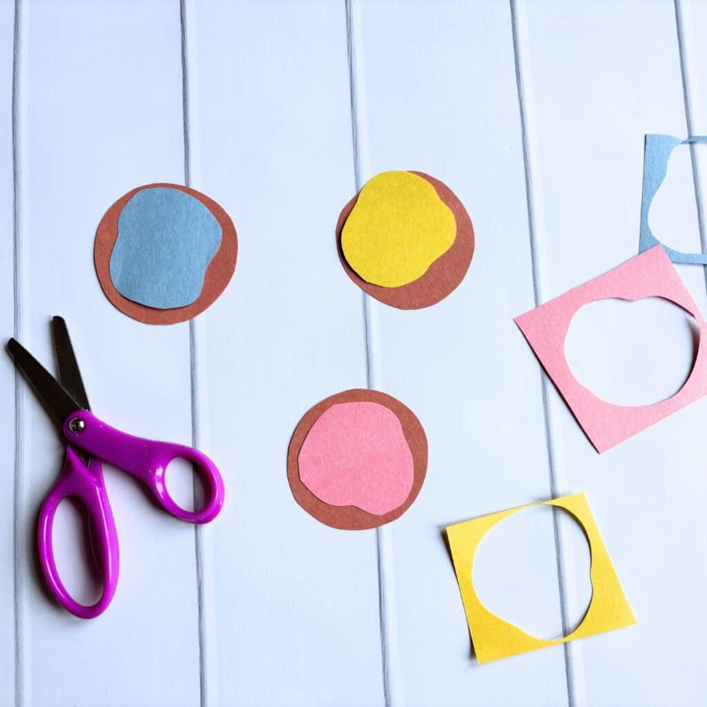 construction paper icing cut out