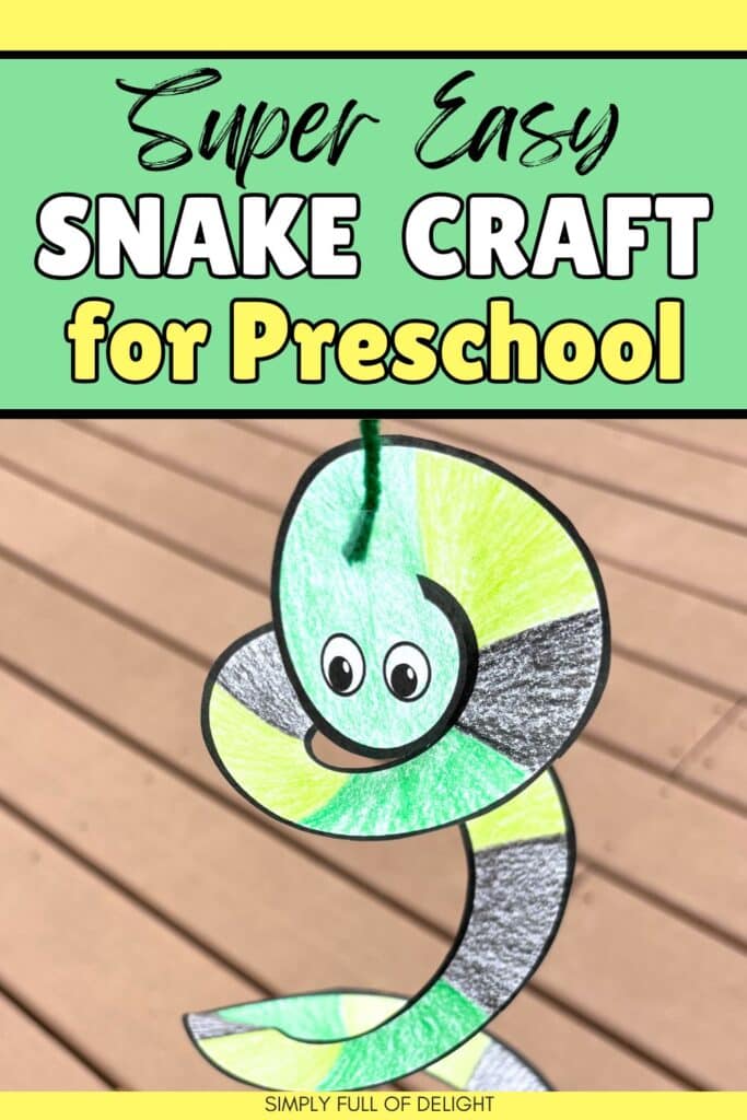 super easy snake craft for preschool