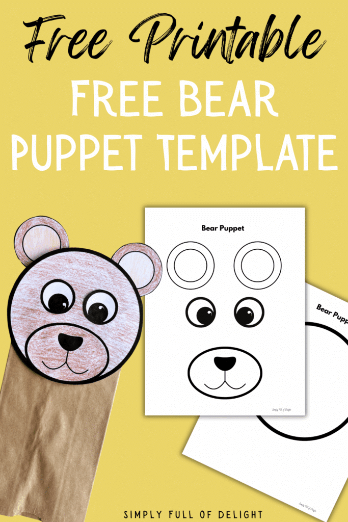 free printable bear puppet template