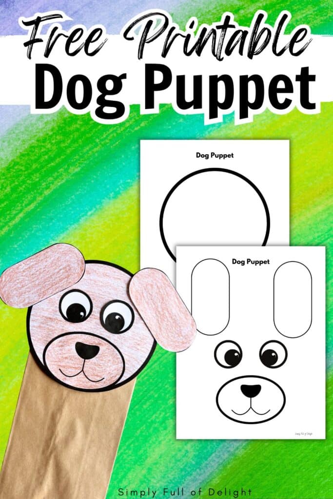 free dog puppet printable for kids