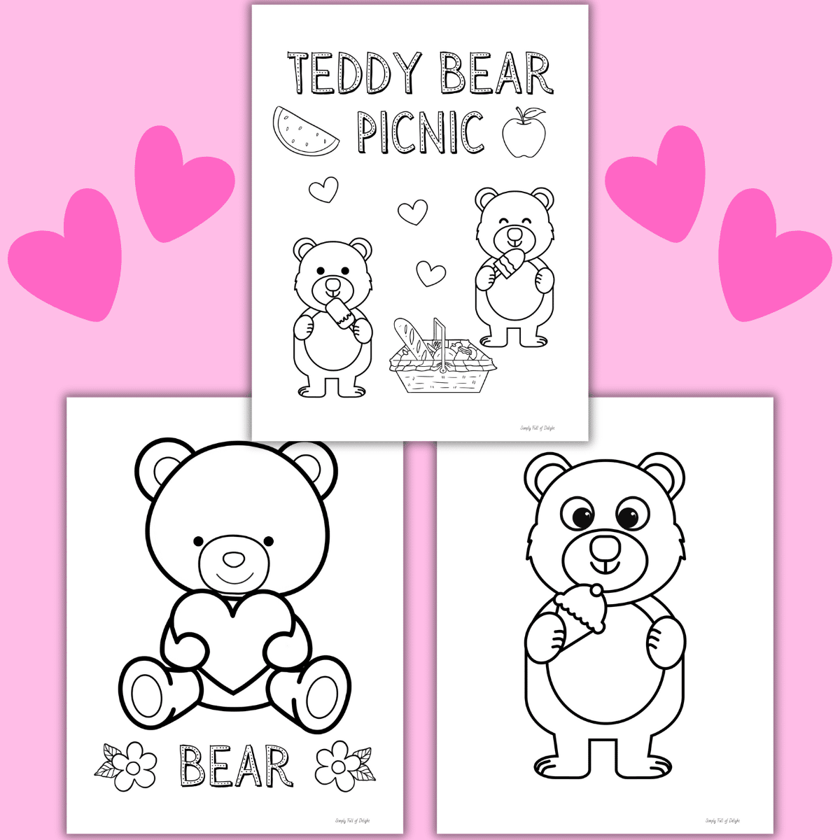Cute Teddy Bear Coloring Pages (Free Printable!) Simply Full of Delight