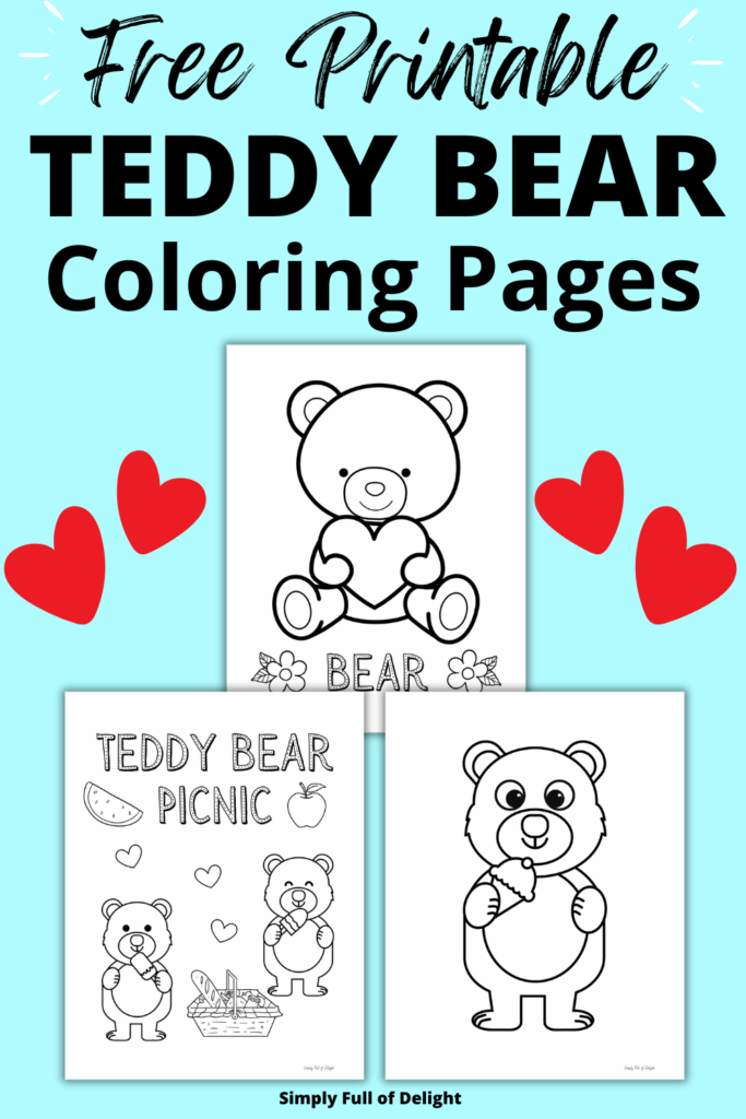 free printable teddy bear coloring pages