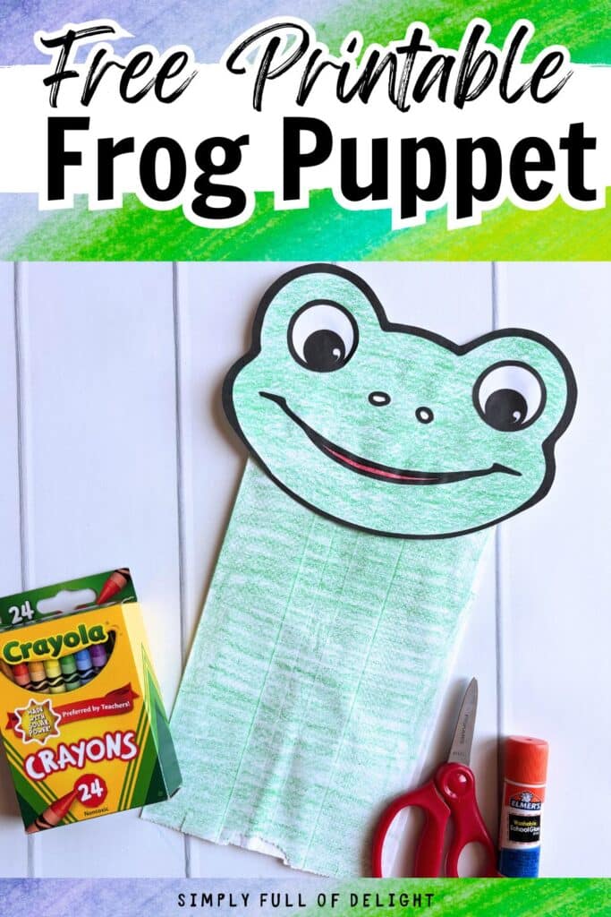 free printable frog puppet