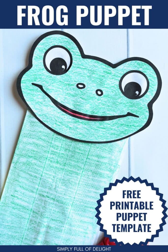 frog puppet - free printable puppet template