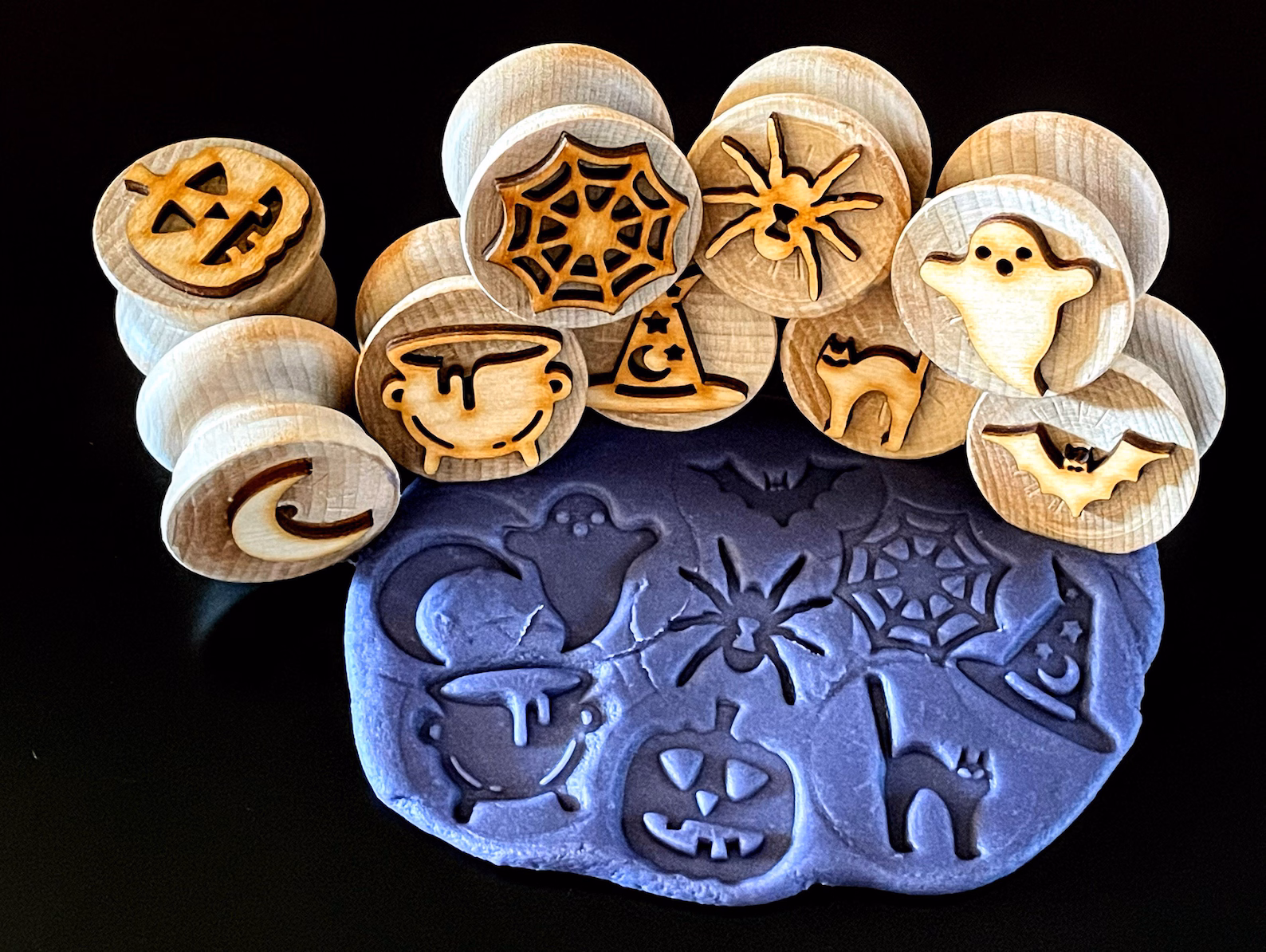 Halloween Playdough Stamps from Essential Dough Co.