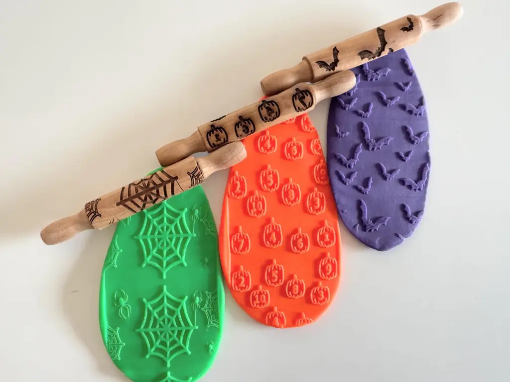 Halloween Playdough Rolling Pins from Essential Dough Co.