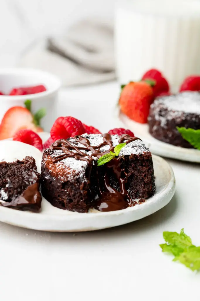 Gluten-Free Molten Chocolate Mini Lava Cakes by Mary's Whole Life.