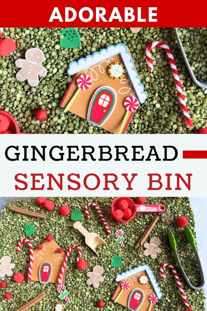 adorable gingerbread sensory bin