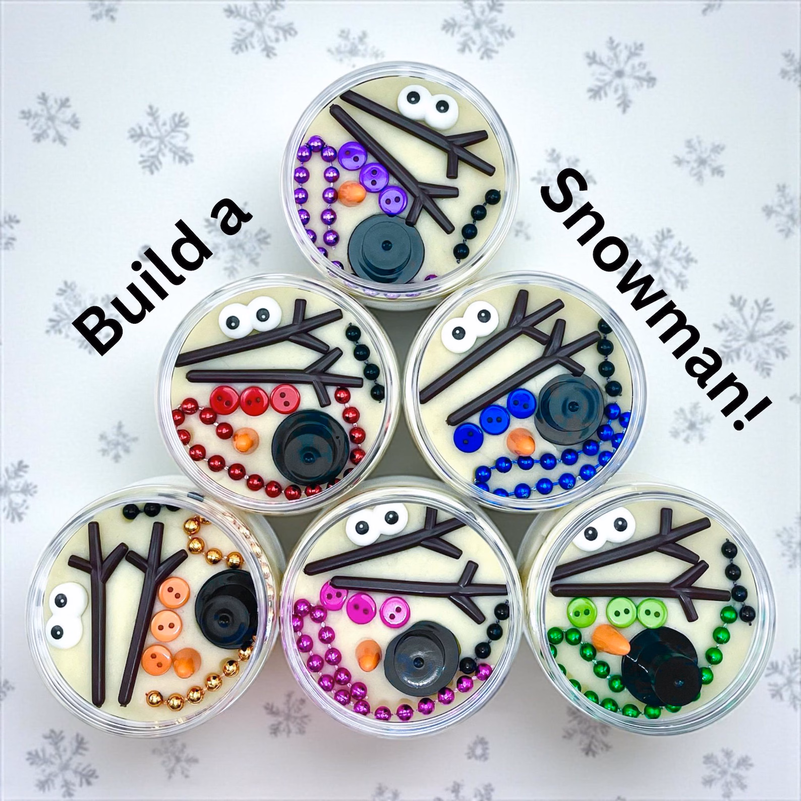 Build a Snowman Playdough Jar is from Lil Land Sensory Kits