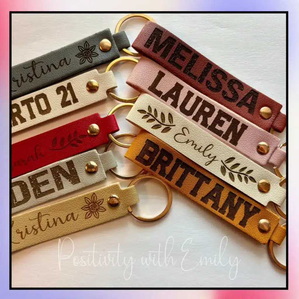 Custom Keychains are by Positivity with Emily on Etsy.
