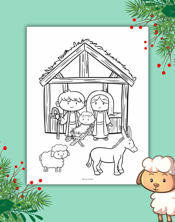 nativity coloring pages free printable