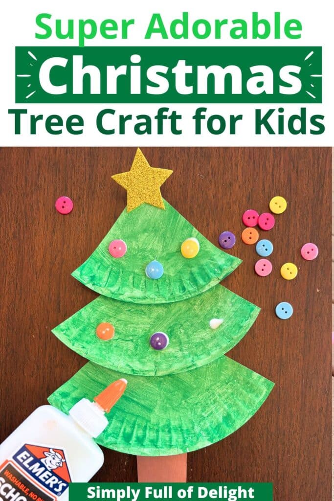super adorable Christmas tree craft for kids