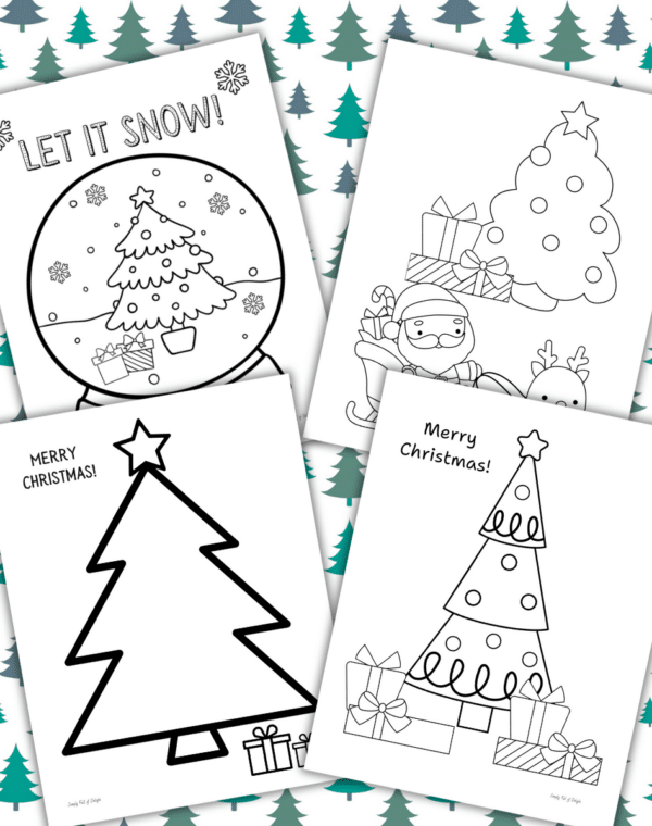 Free printable Christmas Tree Coloring Pages for Kids