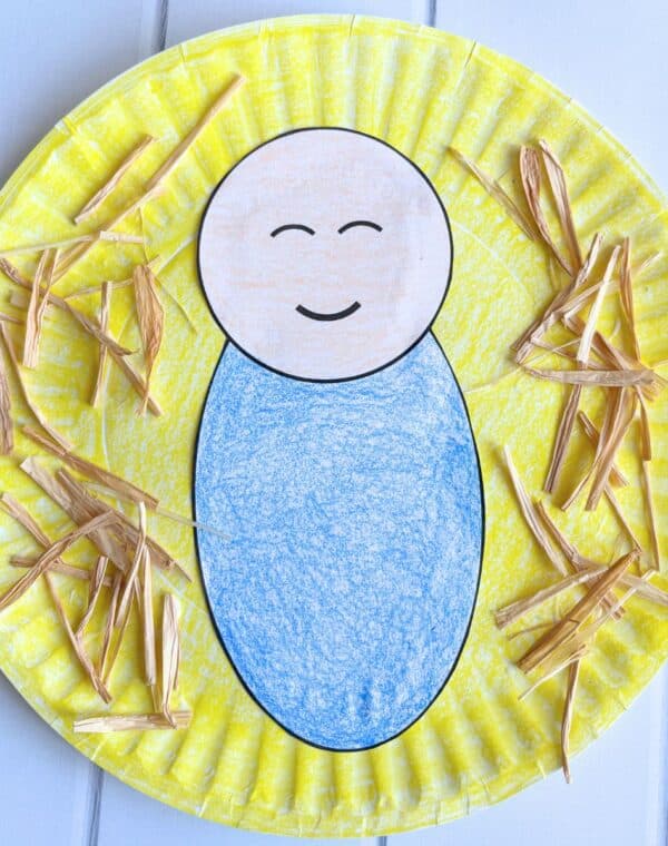 Baby Jesus Craft for kids with free template
