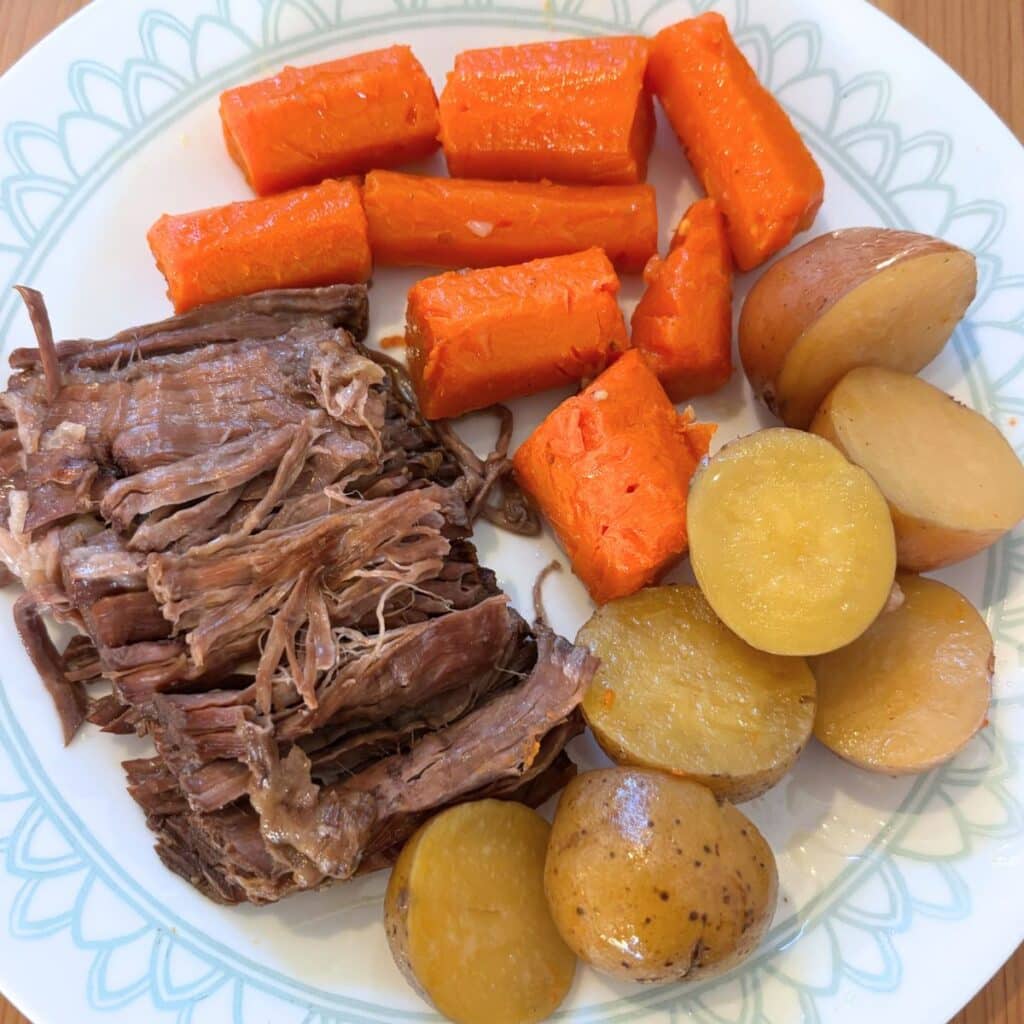 pot roast with carrots and potatoes