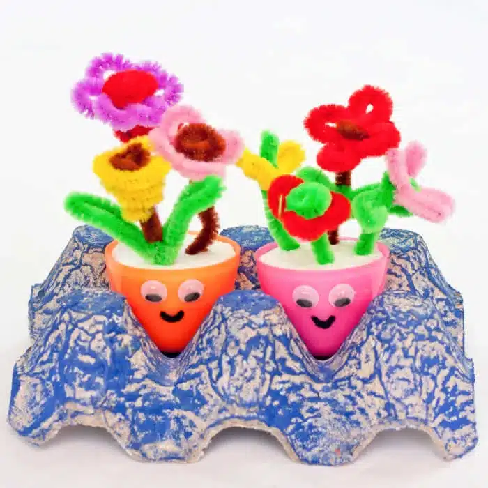 Egg Carton Flower Craft by Mommy Evolution.