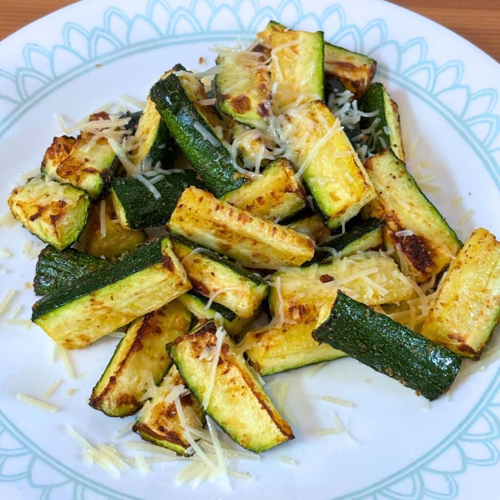 roasted zucchini in air fryer with no breading