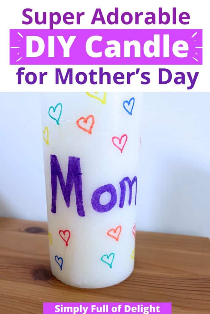 super adorable DIY candle for Mother's Day