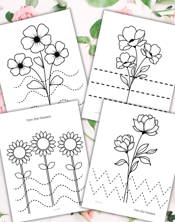 spring cutting practice worksheets