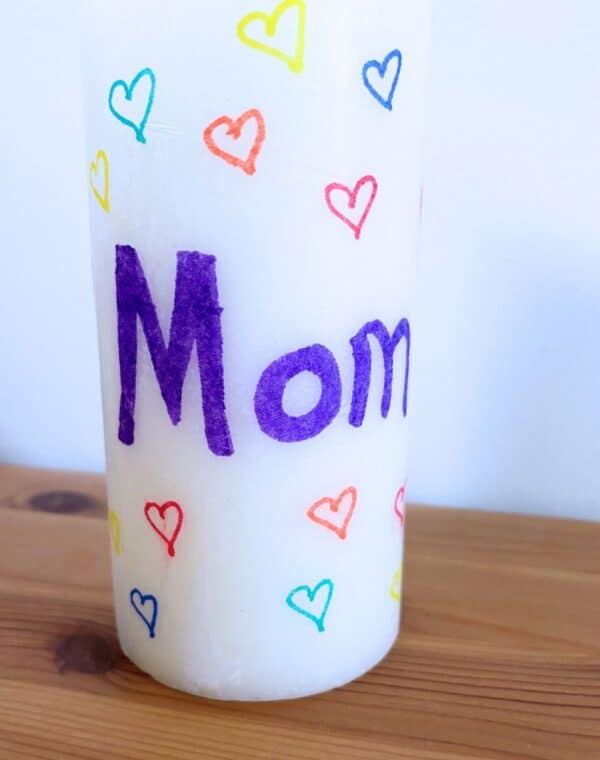 DIY Mother's Day Candle Craft for Kids