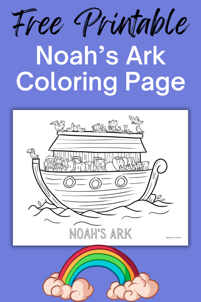 free printable Noah's Ark coloring page